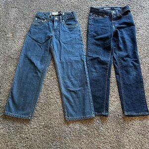Boys Size 8S and 8 REG Blue Jeans-Levi and Sonoma Brand